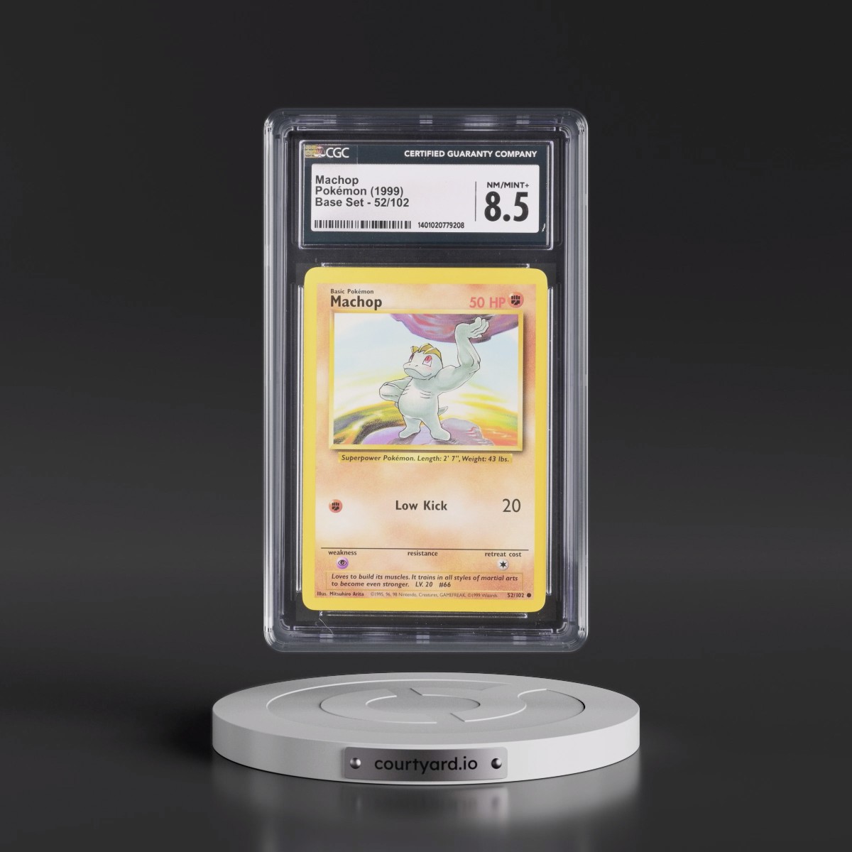 1999 Base Set #52/102 Machop (CGC 8.5 NM-MT+)