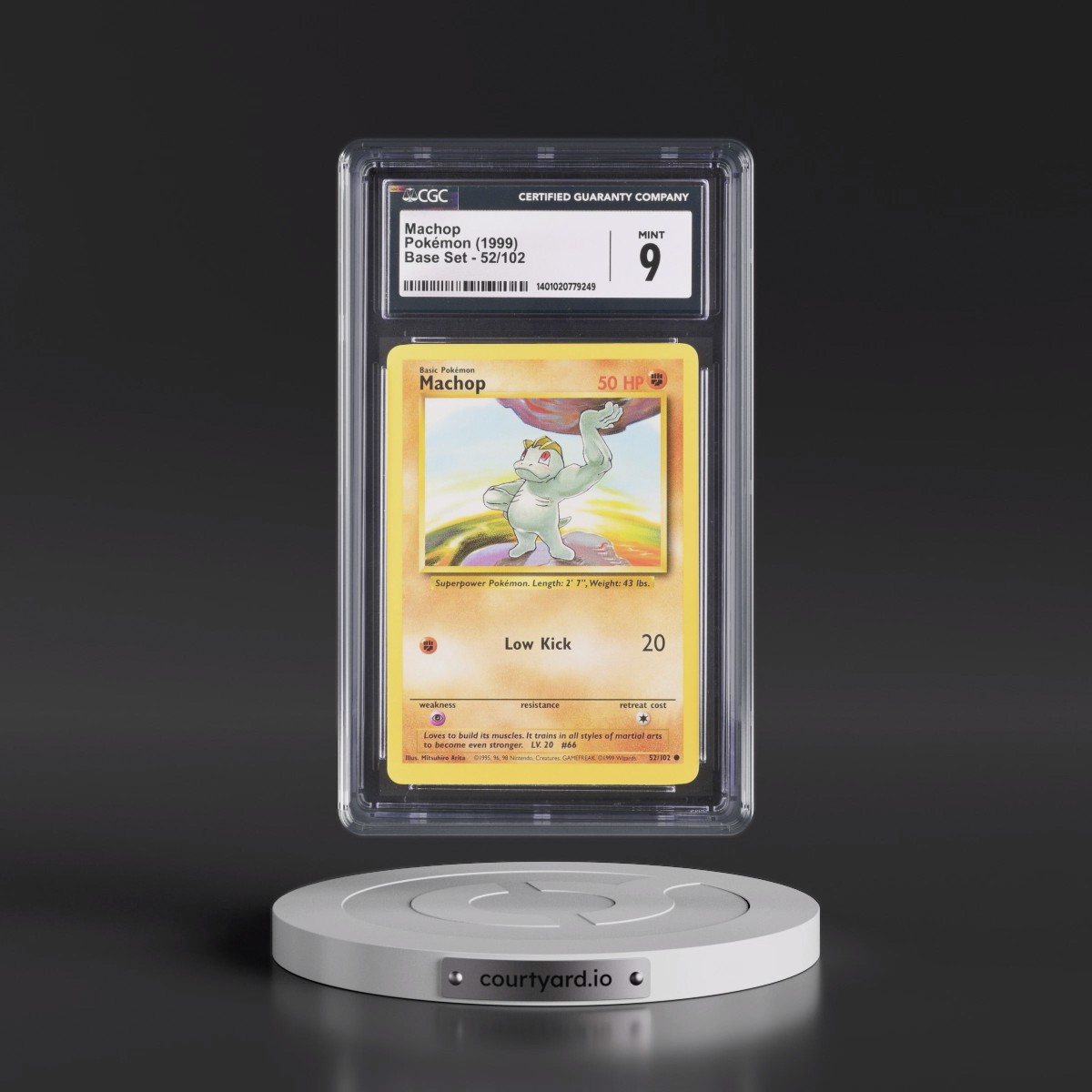 1999 Base Set #52/102 Machop (CGC 9 MINT)