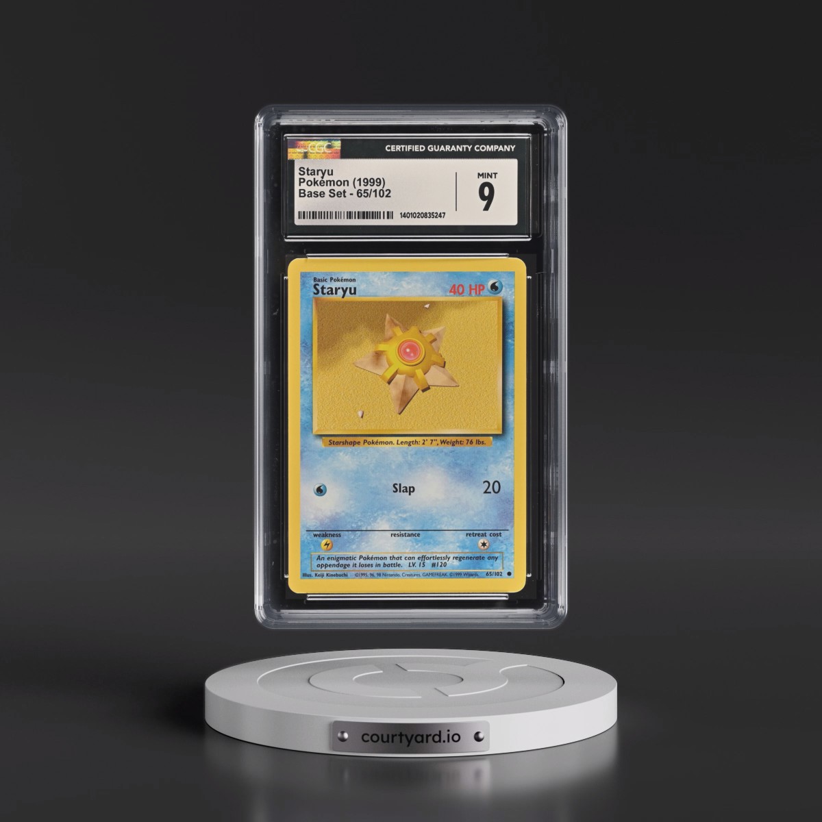 1999 Base Set #65/102 Staryu (CGC 9 MINT)