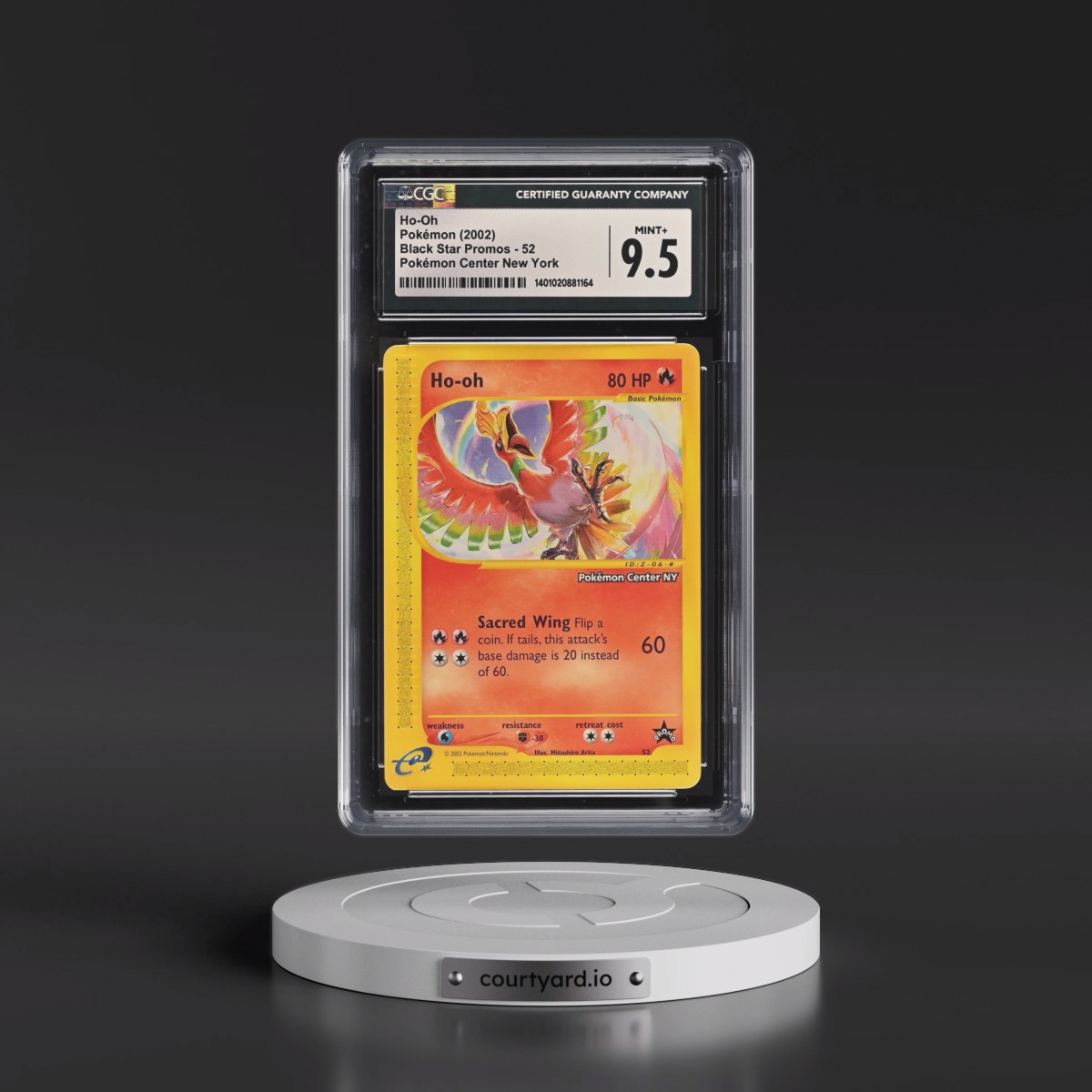 2002 Pokémon League Promo Black Star #52 HO-Oh - Pokemon Center NY (CGC 9.5 MINT+)