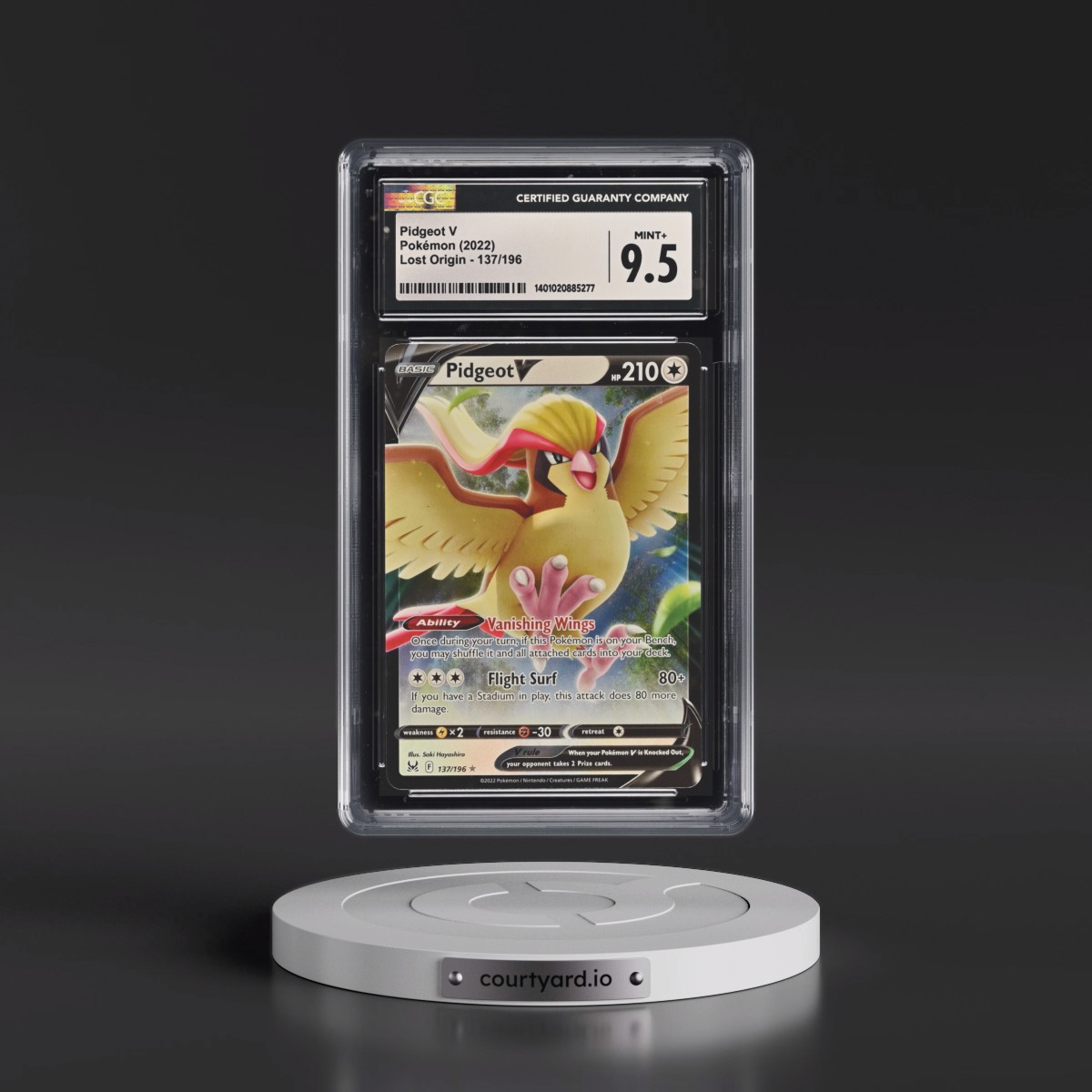 2022 Lost Origin Pidgeot V - Holo #137/196 CGC 9.5