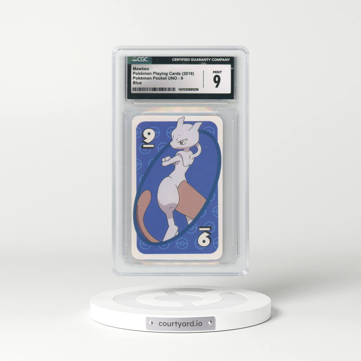 2019 Pokémon Pocket UNO (2019 Asia Back) #9 Mewtwo - Blue (CGC 9 MINT)