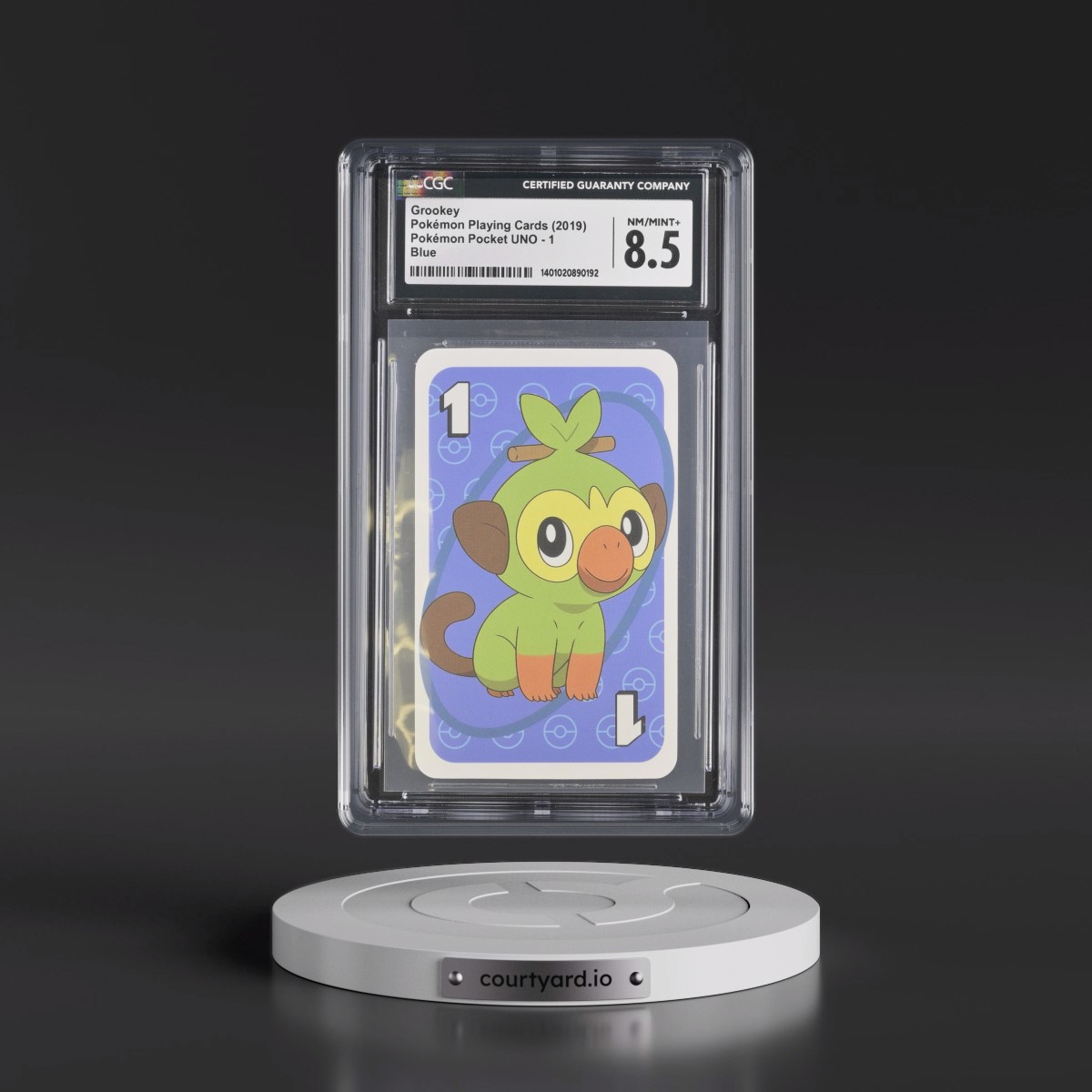 2019 Pokémon Pocket UNO (2019 Asia Back) #1 Grookey - Blue (CGC 8.5 NM-MT+)