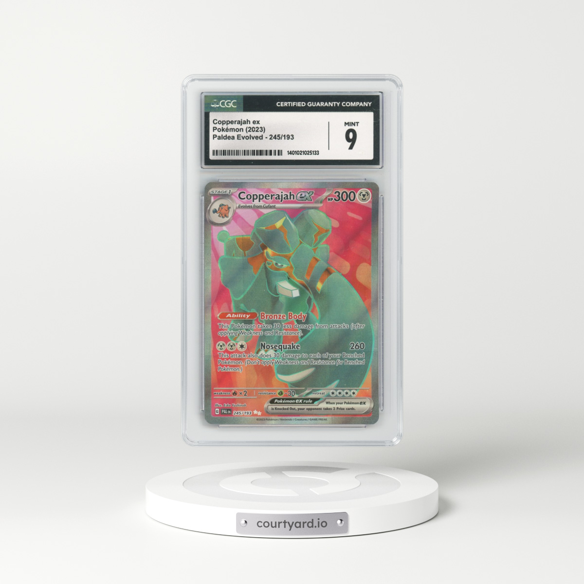 2023 Paldea Evolved - PAL EN #245/193 Copperajah ex - Ultra Rare Holo (CGC 9 MINT)