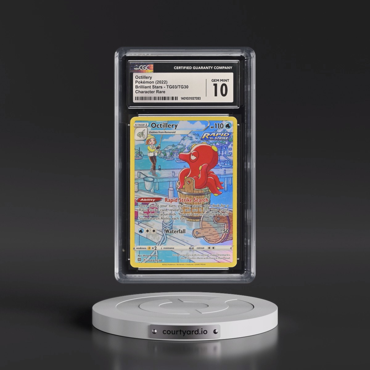 2022 Brilliant Stars #TG03/TG30 Octillery - Trainer Gallery Holo (CGC 10 GEM MINT)