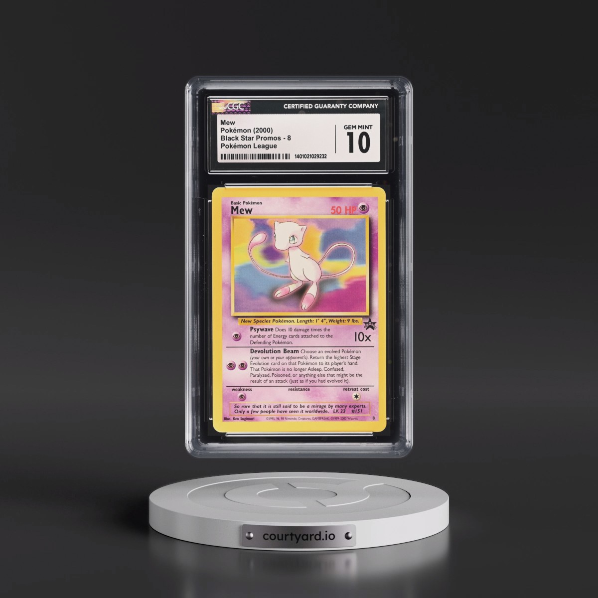 1999 Black Star Promos #8 Mew - Pokémon League (CGC 10 GEM MINT)