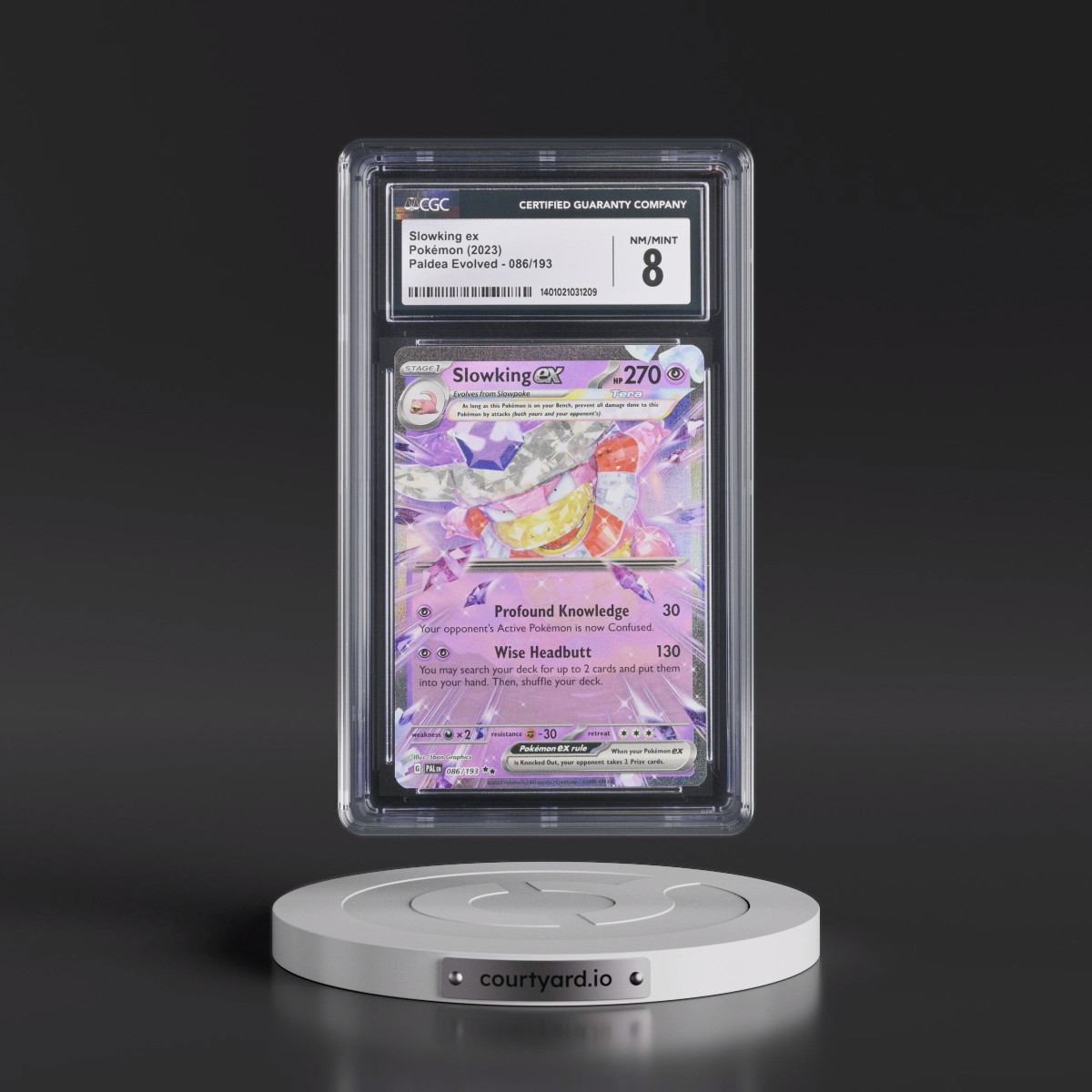 2023 Paldea Evolved - PAL EN #086/193 Slowking ex - Holo (CGC 8 NM-MT)