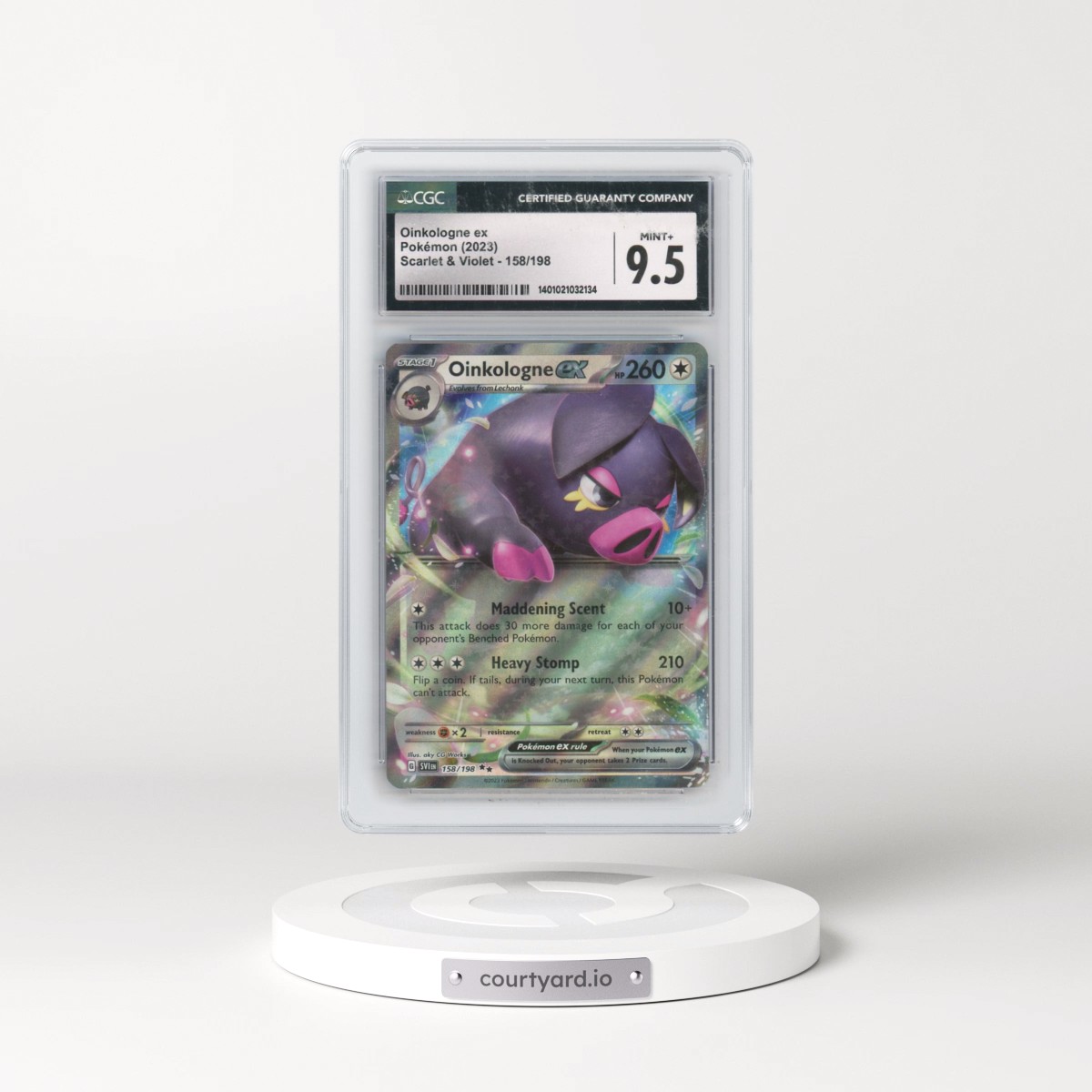 2023 Scarlet & Violet #158/198 Oinkologne ex - Holo (CGC 9.5 MINT+)