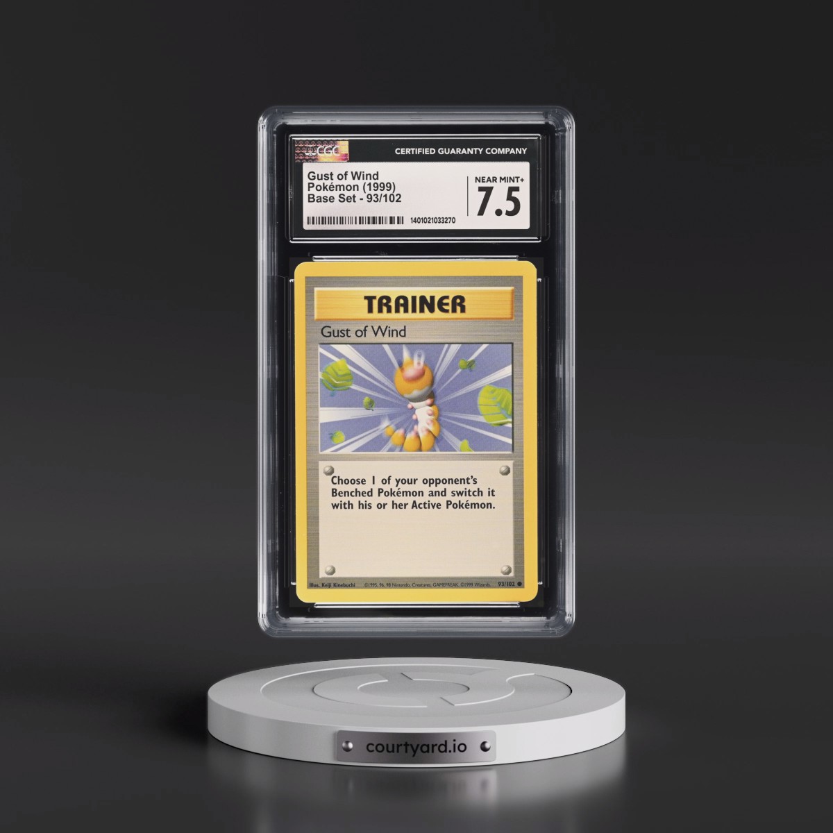 1999 Base Set #93/102 Gust of Wind (CGC 7.5 NM+)