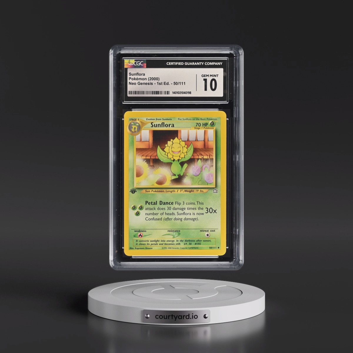 2000 Neo Genesis #50/111 Sunflora - 1st Edition (CGC 10 GEM MINT)