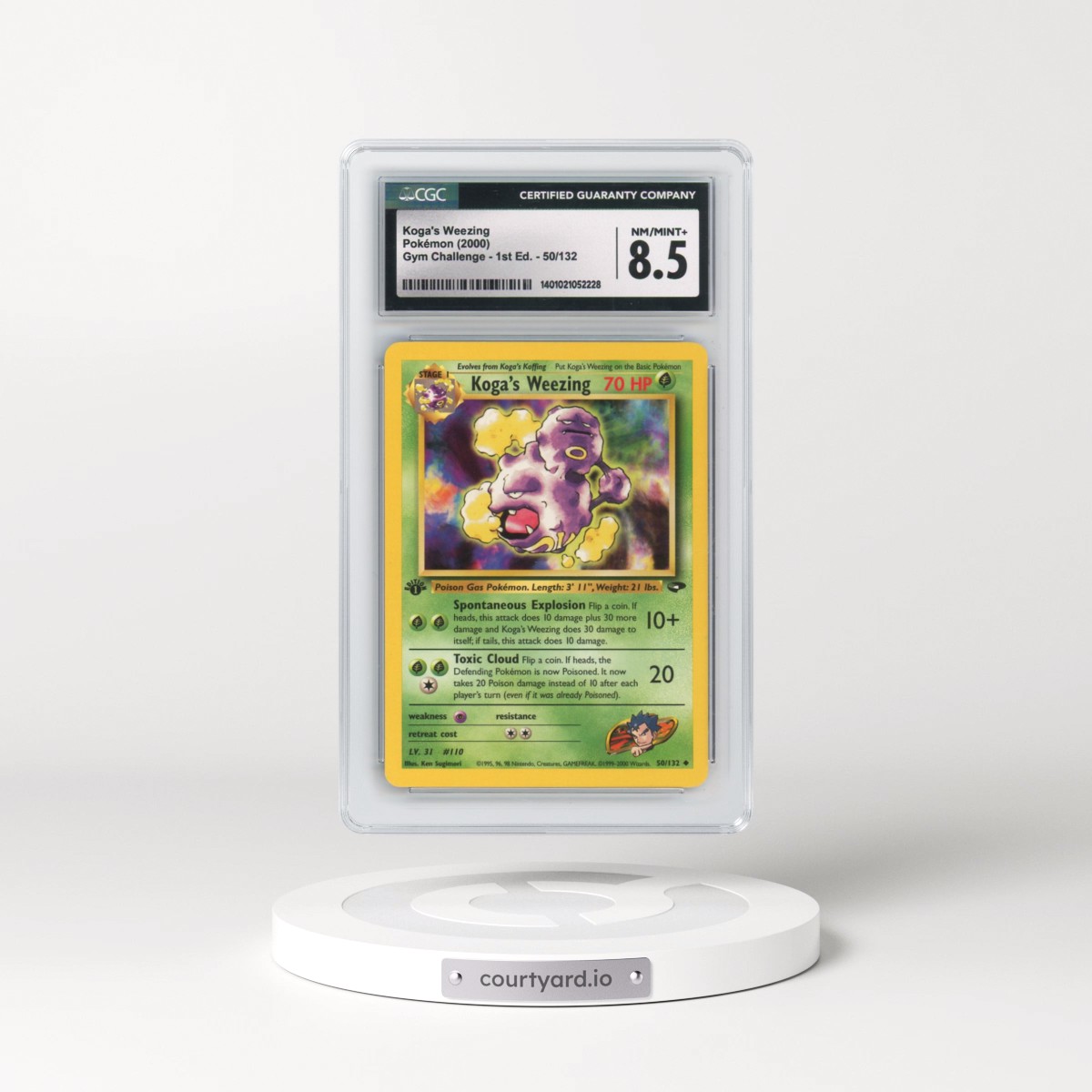 2000 Gym Challenge #50/132 Koga's Weezing - 1st Edition 1st Edition (CGC 8.5 NM-MT+)
