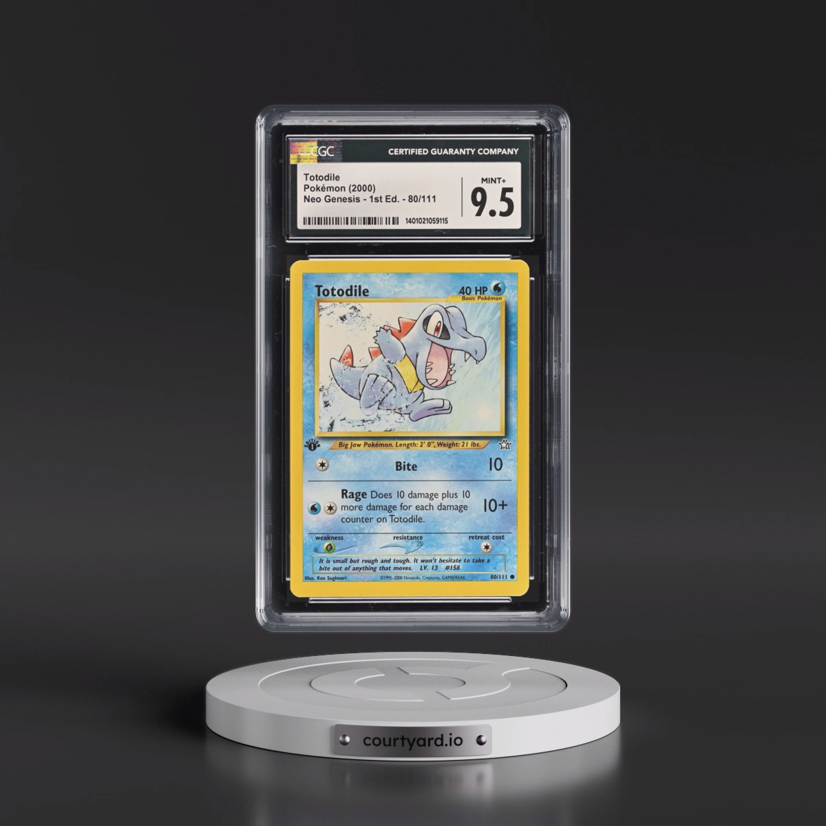 2000 Neo Genesis #80/111 Totodile - 1st Edition (CGC 9.5 MINT+)