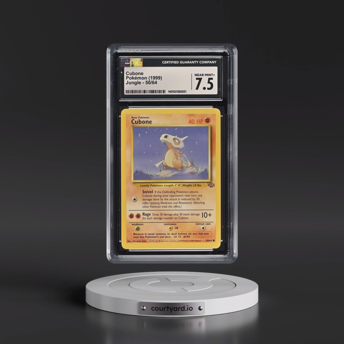 1999 Jungle #50/64 Cubone (CGC 7.5 NM+)