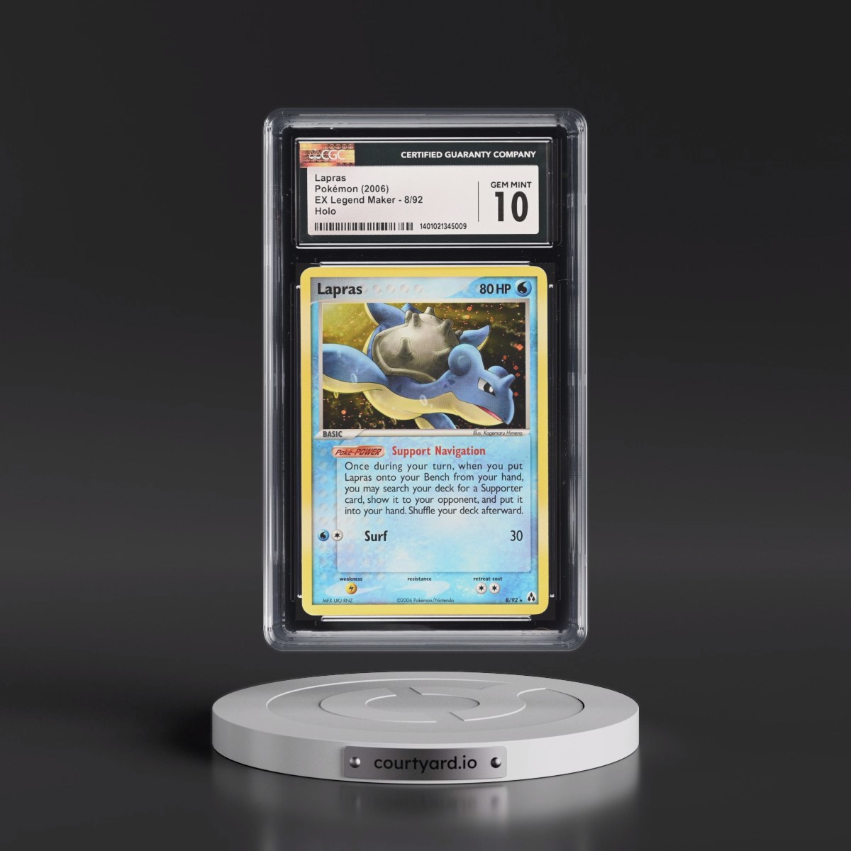 2006 Pokémon EX Legend Maker #8 Lapras - Holo (CGC 10 GEM MINT)