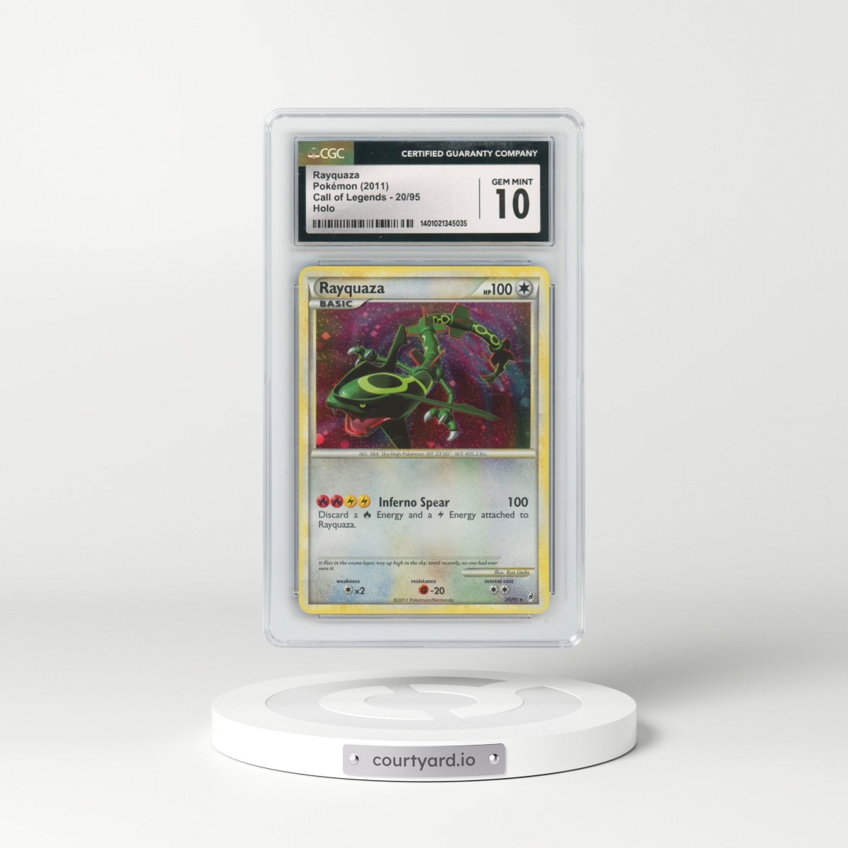 2011 Pokémon Call of Legends #20 Rayquaza - Holo (CGC 10 GEM MINT)