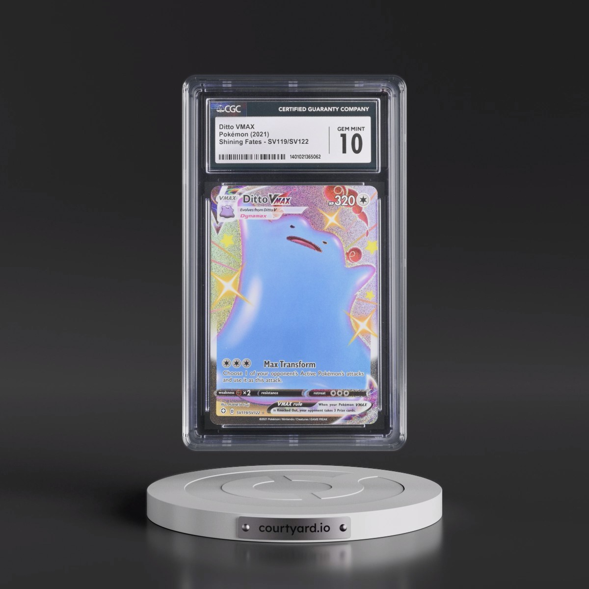 2021 Shining Fates #SV119/SV122 Ditto VMAX - Shiny Vault Holo (CGC 10 GEM MINT)