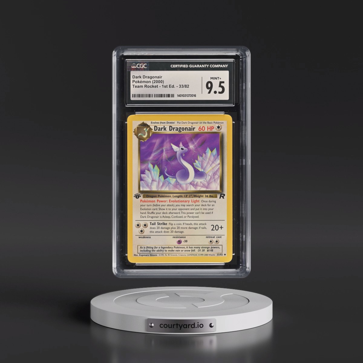 2000 Team Rocket #33/82 Dark Dragonair - 1st Edition 1st Edition (CGC 9.5 MINT+)
