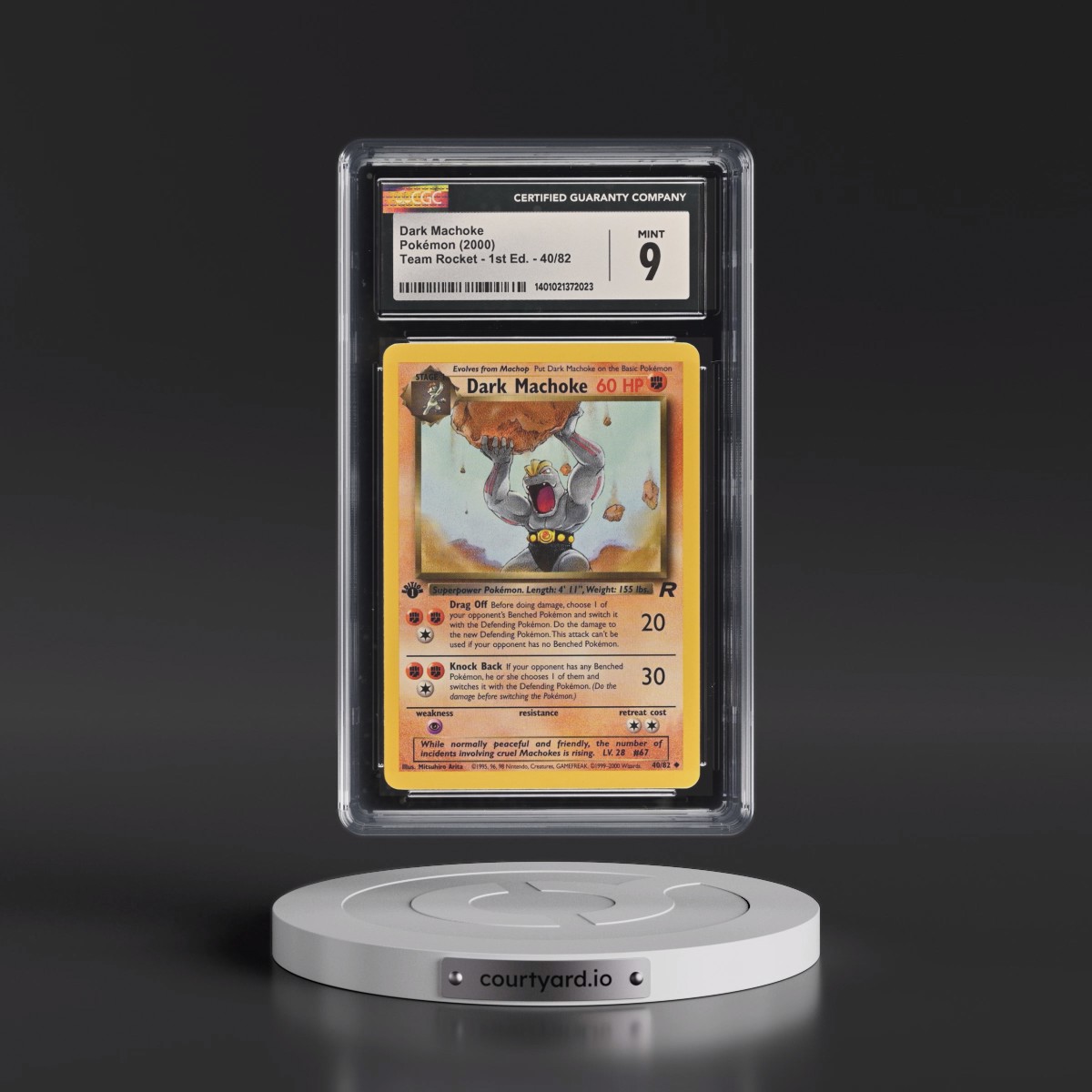 2000 Team Rocket #40/82 Dark Machoke - 1st Edition 1st Edition (CGC 9 MINT)