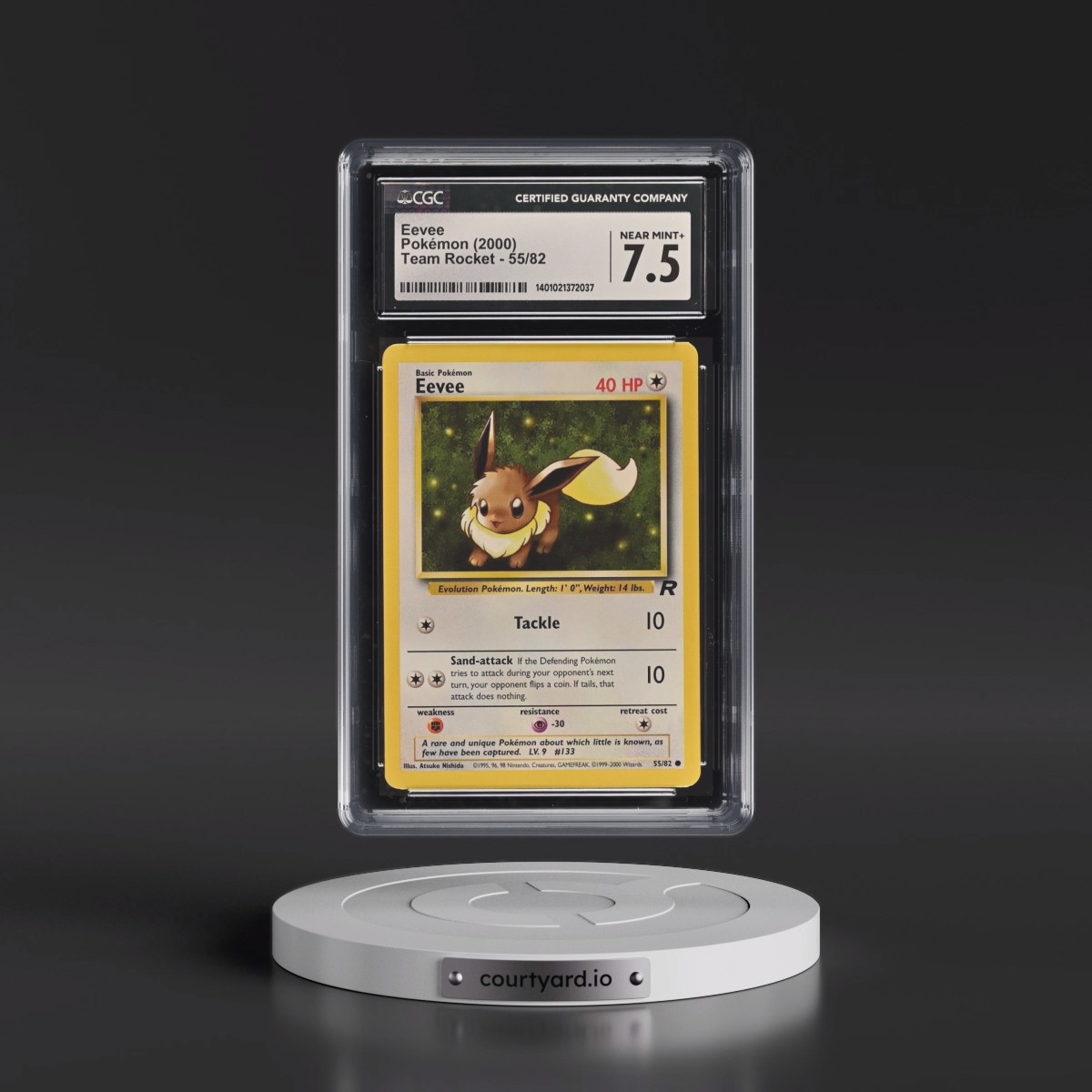 1999 Team Rocket #55/82 Eevee (CGC 7.5 NM+)