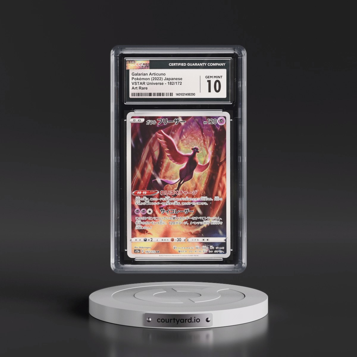 2022 VSTAR Universe #182/172 Galarian Articuno - Art Rare Holo (CGC 10 GEM MINT)