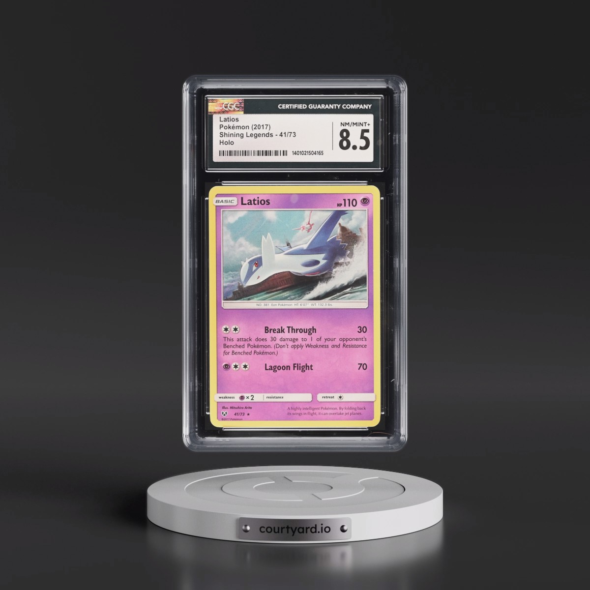 2017 Shining Legends #41/73 Latios - Holo (CGC 8.5 NM-MT+)