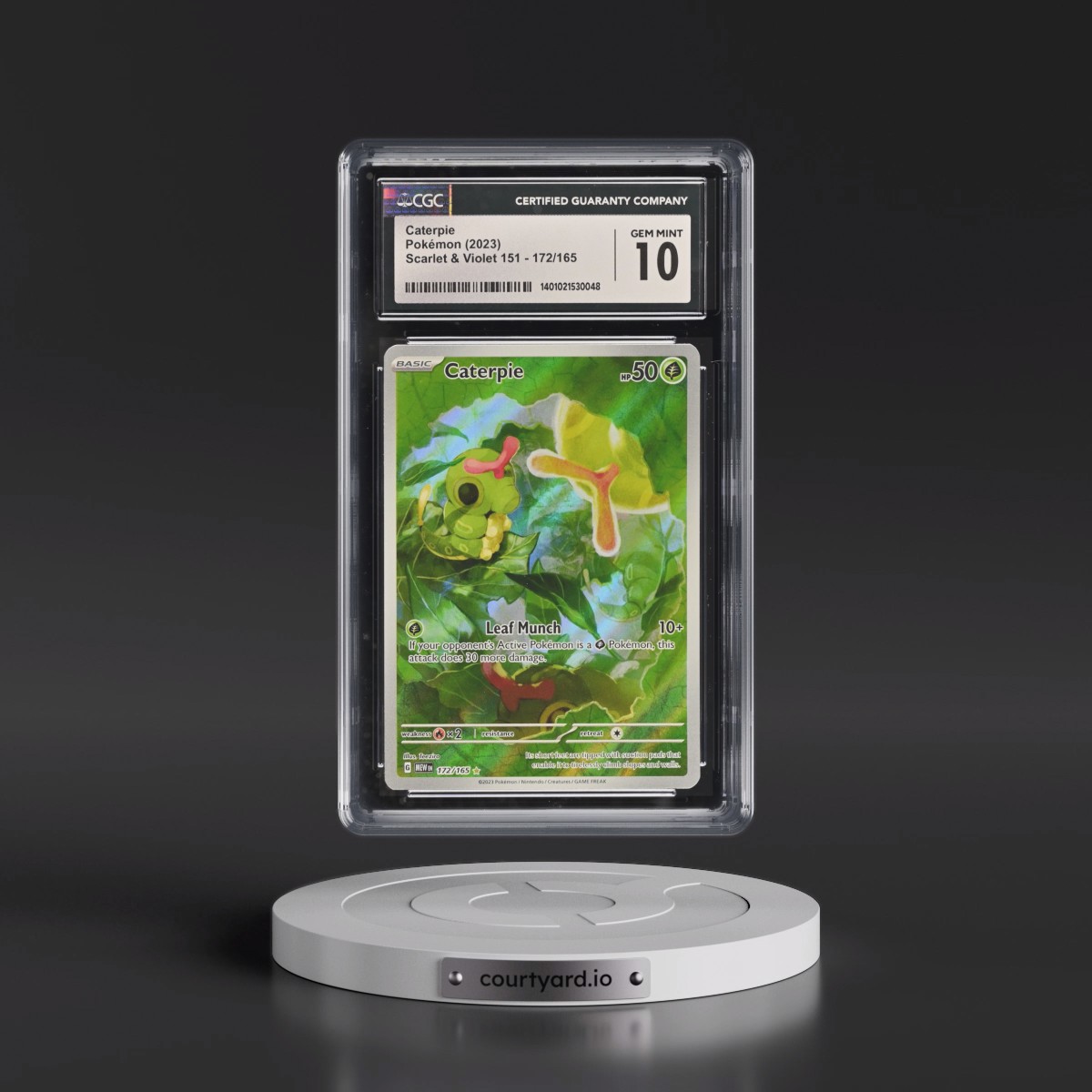 2023 Scarlet & Violet 151 - MEW EN #172/165 Caterpie - Illustration Rare Holo (CGC 10 GEM MINT)