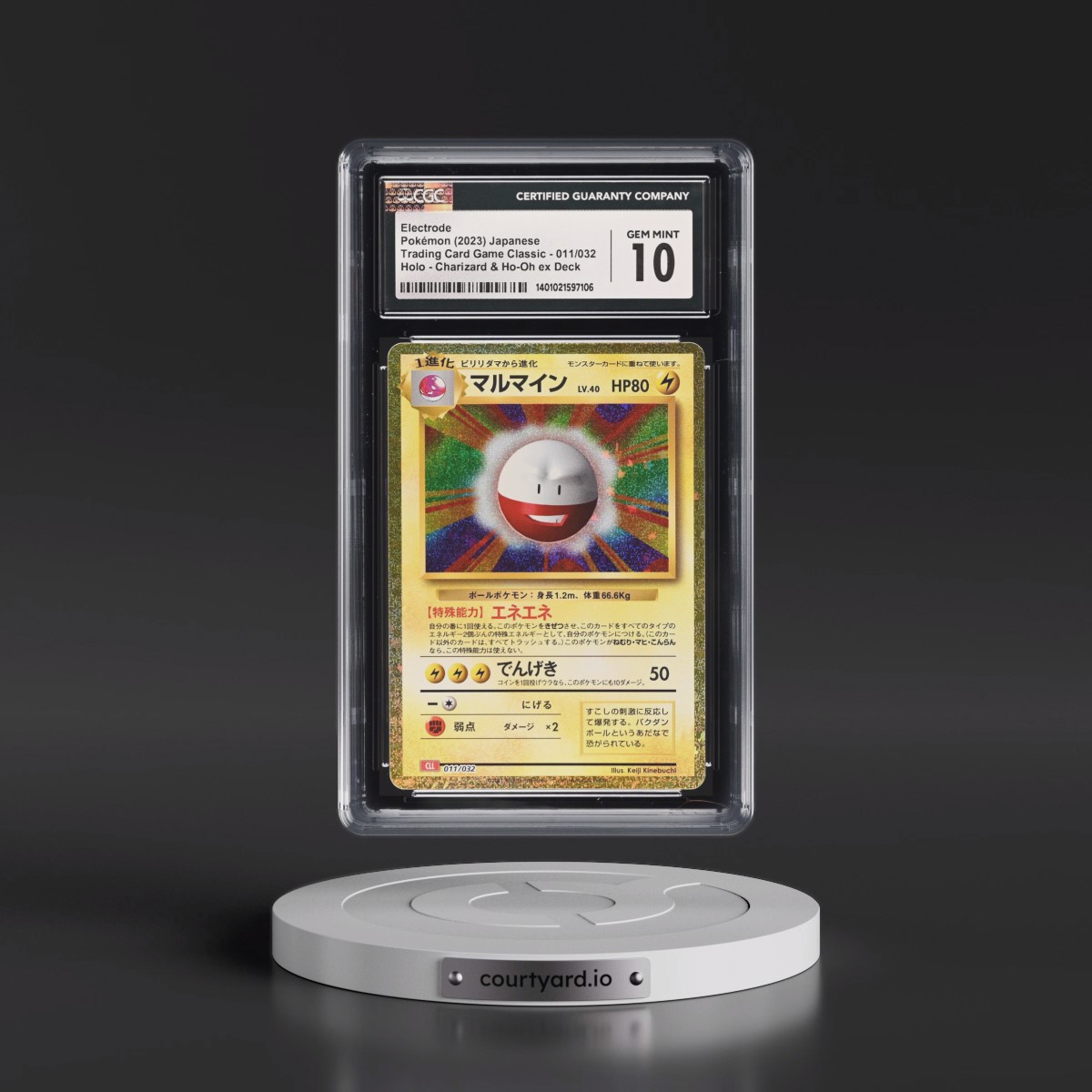 2023 Trading Card Game Classic - CLF, CLL, CLK #011/032 Electrode - Holo Charizard & Ho-Oh ex Deck - CLL (CGC 10 GEM MINT)