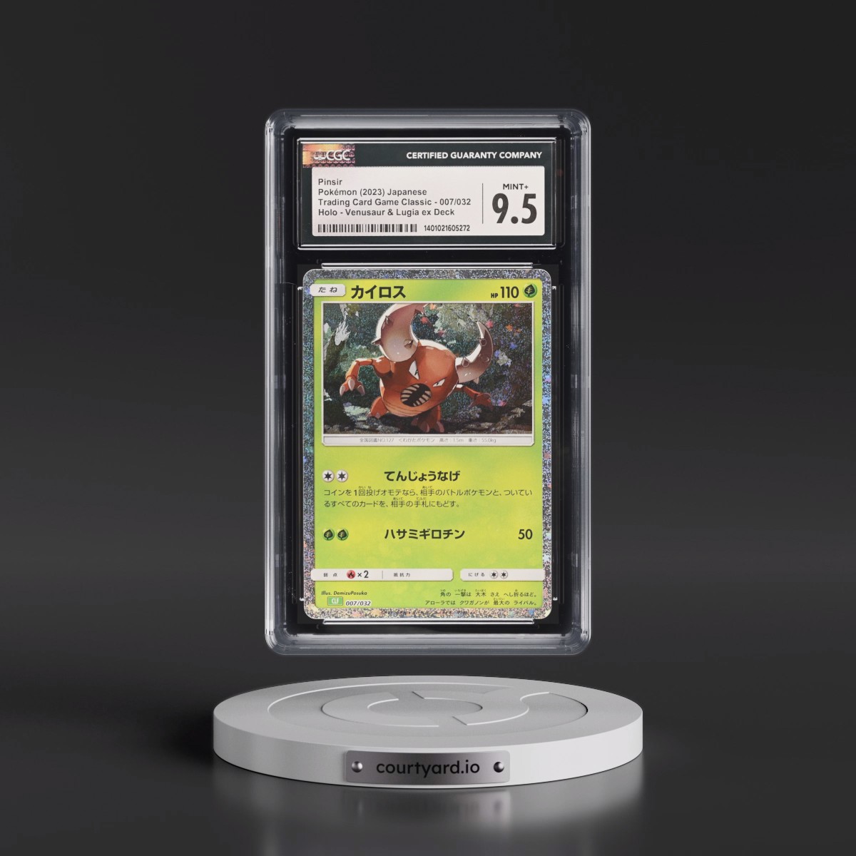 2023 Trading Card Game Classic - CLF, CLL, CLK #007/032 Pinsir - Holo Venusaur & Lugia ex Deck - CLF (CGC 9.5 MINT+)