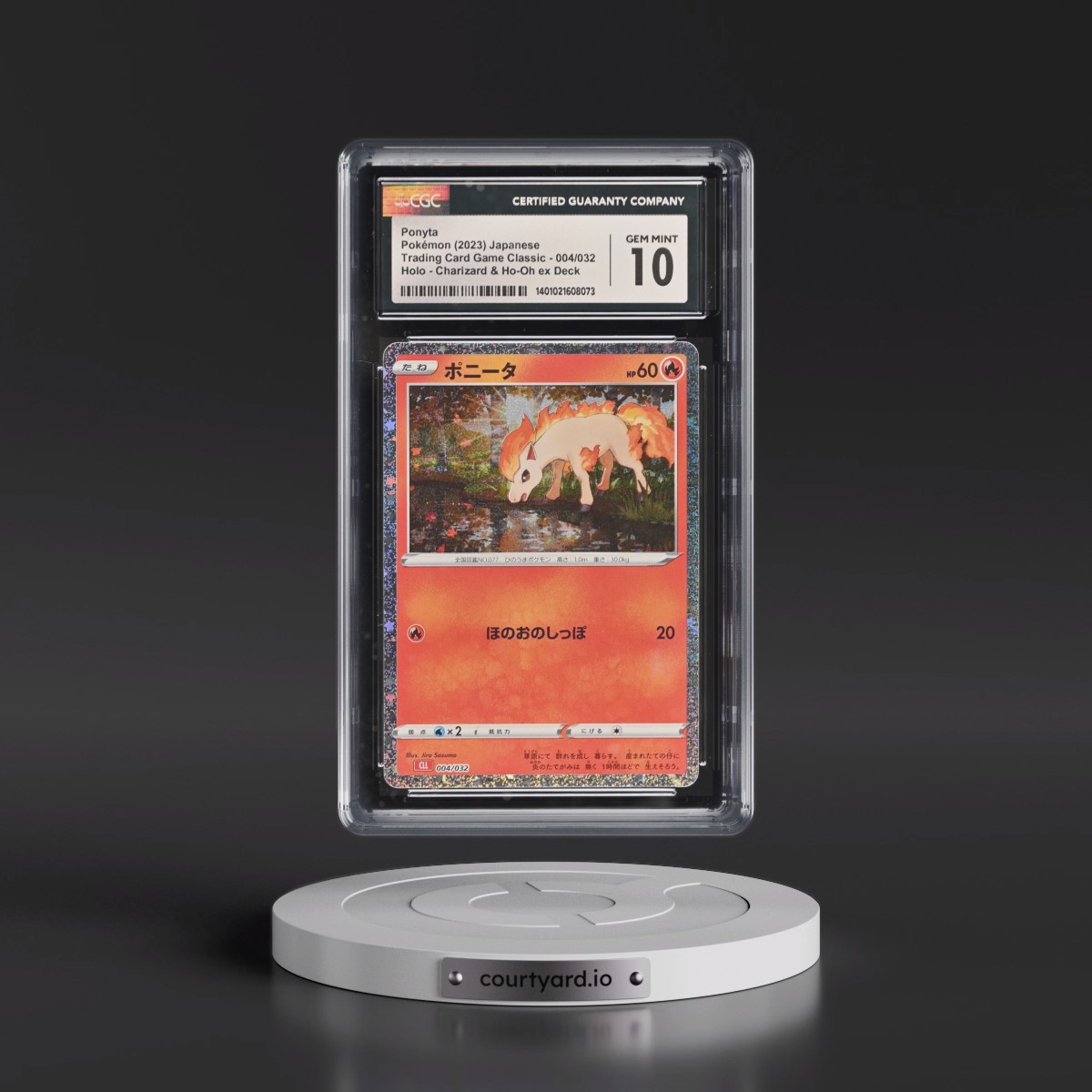 2023 Trading Card Game Classic - CLF, CLL, CLK #004/032 Ponyta - Charizard & Ho-Oh ex Deck - CLL Holo (CGC 10 GEM MINT)