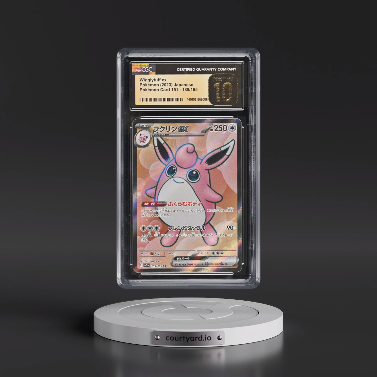 2023 Pokémon Card 151 #189/165 Wigglytuff ex - Super Rare Holo (CGC 10 PRISTINE)