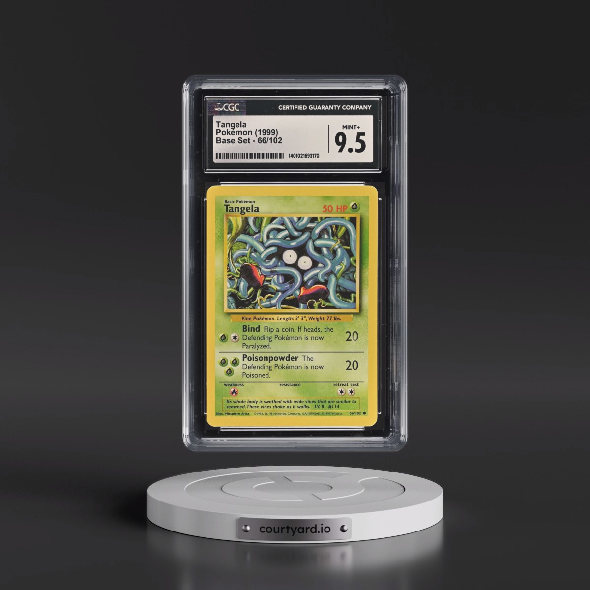 1999 Base Set #66/102 Tangela (CGC 9.5 MINT+)