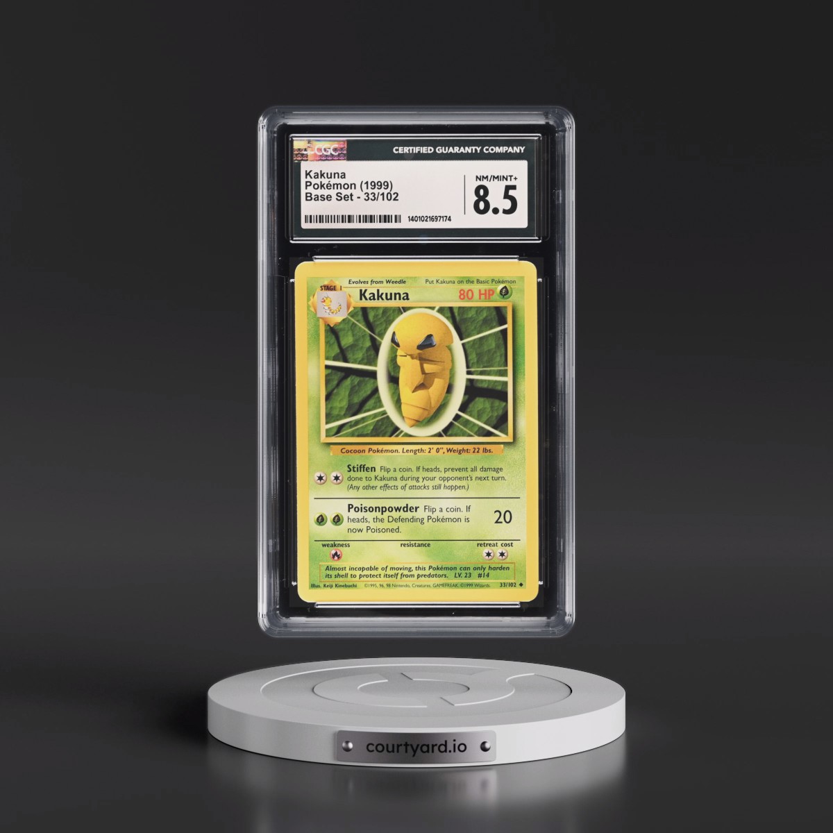1999 Base Set #33/102 Kakuna (CGC 8.5 NM-MT+)