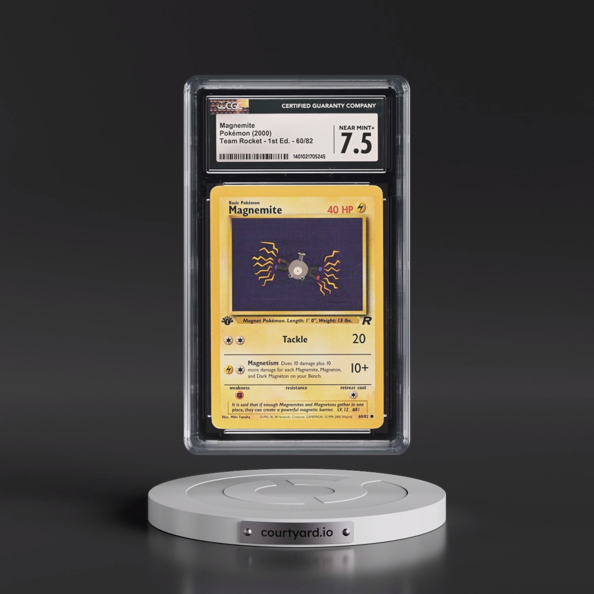 2000 Team Rocket #60/82 Magnemite - 1st Edition 1st Edition (CGC 7.5 NM+)