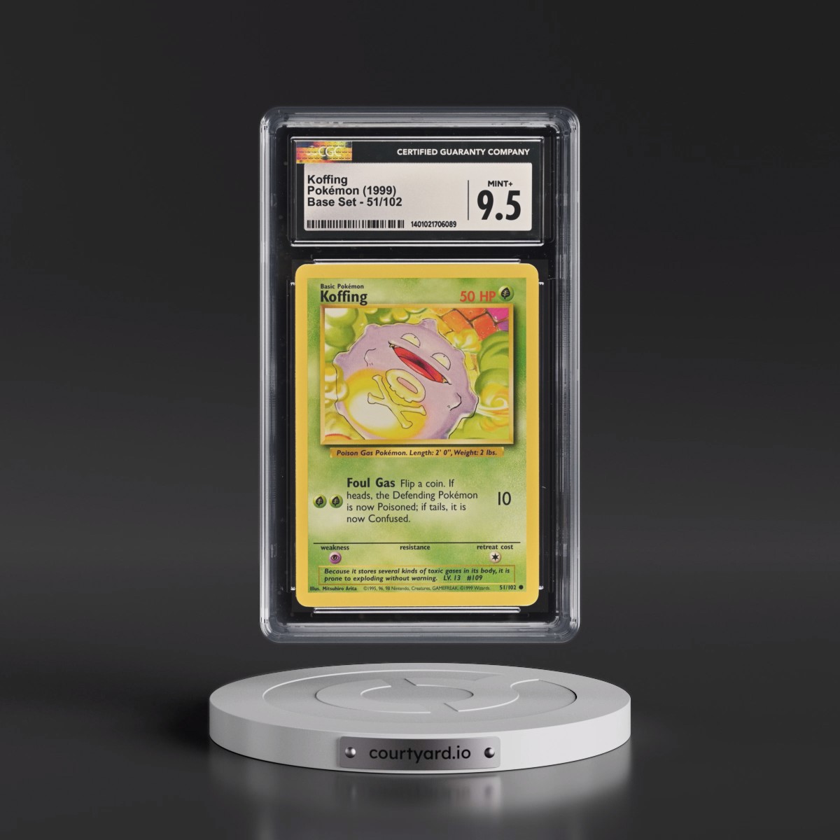 1999 Base Set #51/102 Koffing (CGC 9.5 MINT+)