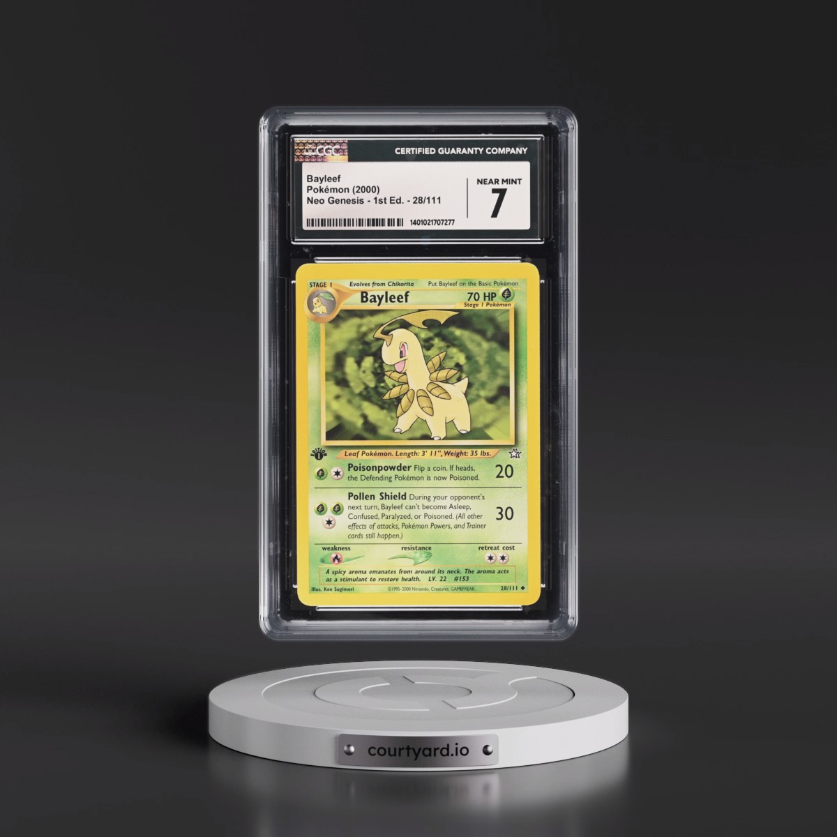 2000 Neo Genesis #28/111 Bayleef - 1st Edition (CGC 7 NM)