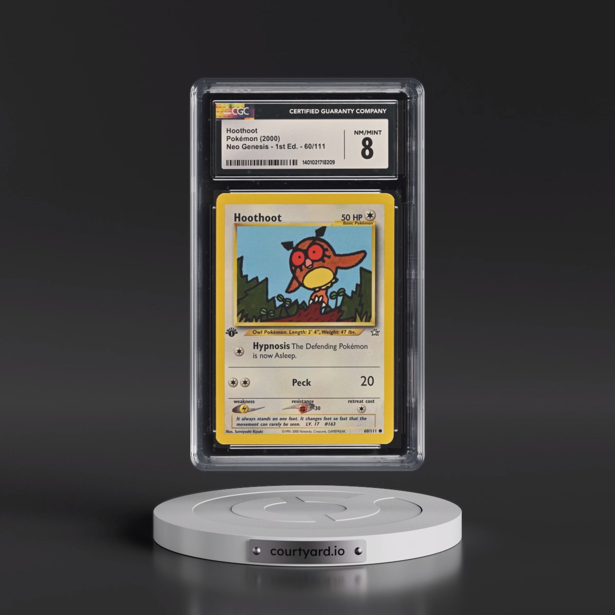 2000 Neo Genesis #60/111 Hoothoot - 1st Edition (CGC 8 NM-MT)
