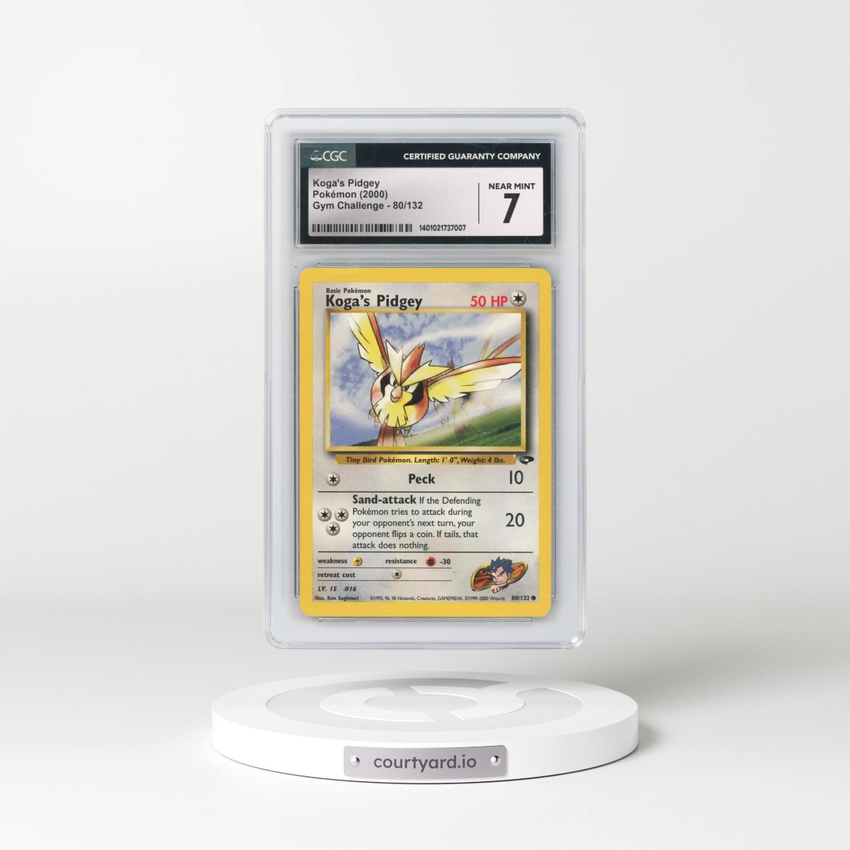 2000 Gym Challenge #80/132 Koga's Pidgey (CGC 7 NM)