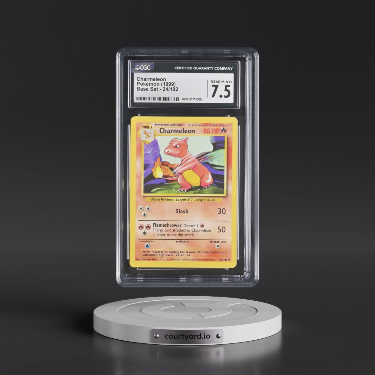 1999 Base Set #24/102 Charmeleon (CGC 7.5 NM+)