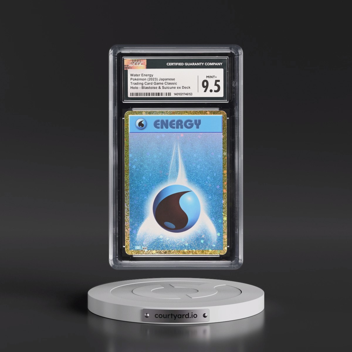 2023 Trading Card Game Classic - CLF, CLL, CLK #WAT Water Energy - Blastoise & Suicune ex Deck - CLK Holo (CGC 9.5 MINT+)