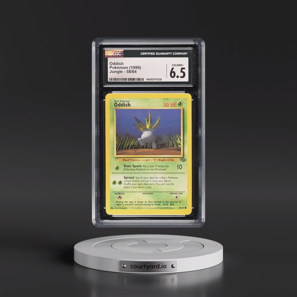 1999 Jungle #58/64 Oddish (CGC 6.5 EX-NM+)
