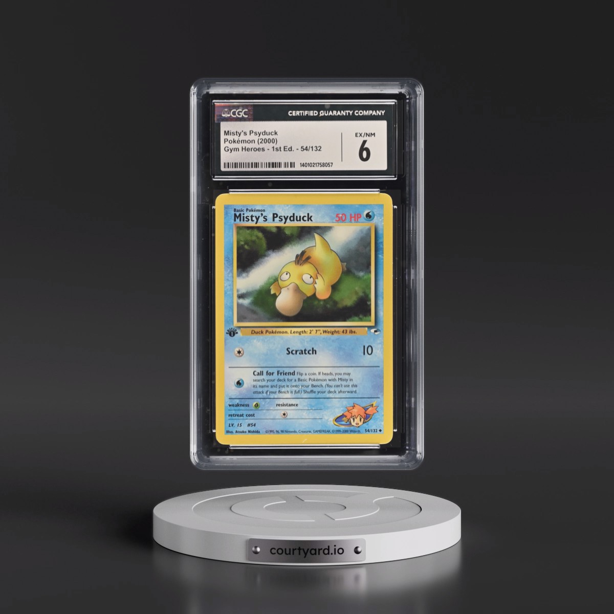 2000 Gym Heroes #54/132 Misty's Psyduck - 1st Edition 1st Edition (CGC 6 EX-NM)