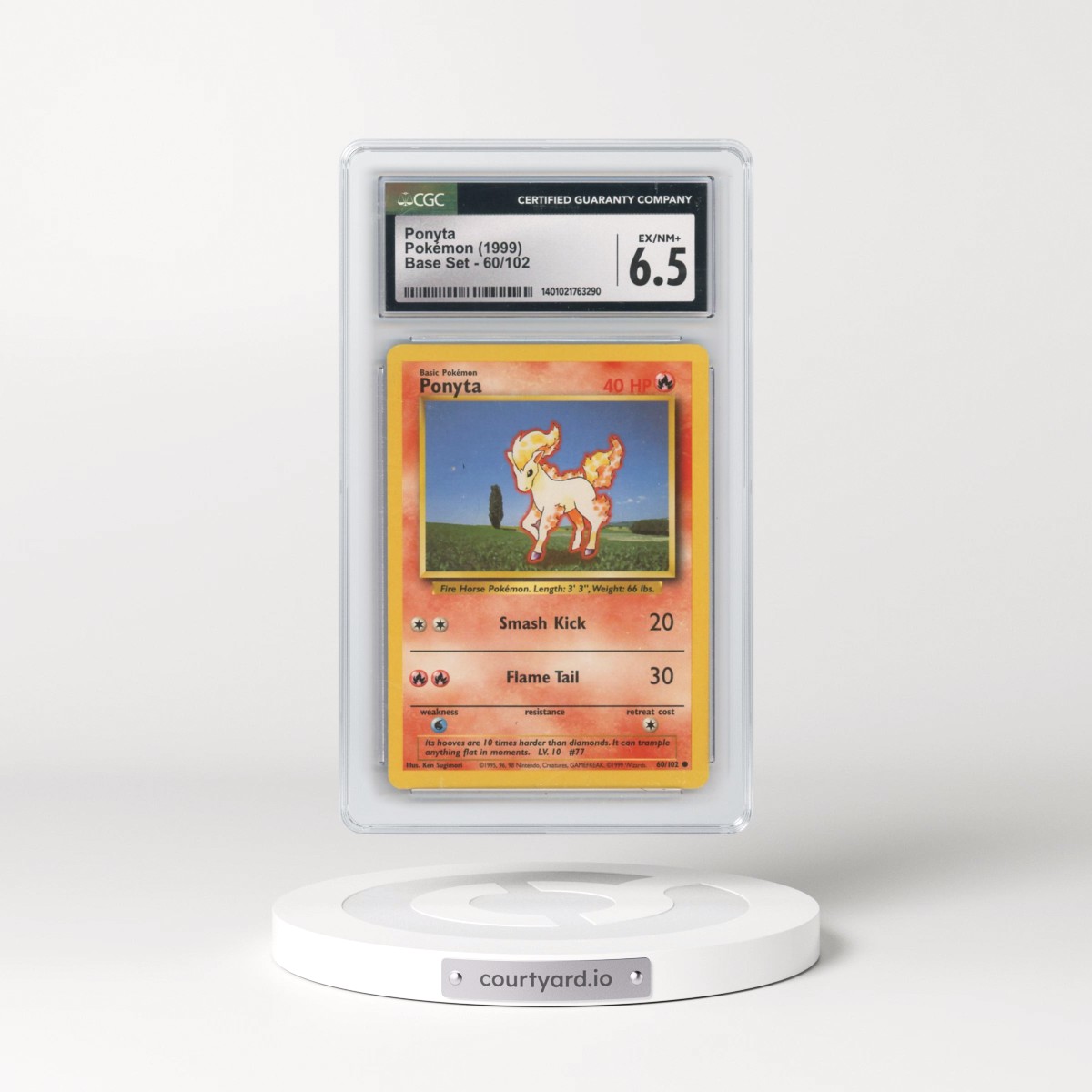 1999 Base Set #60/102 Ponyta (CGC 6.5 EX-NM+)
