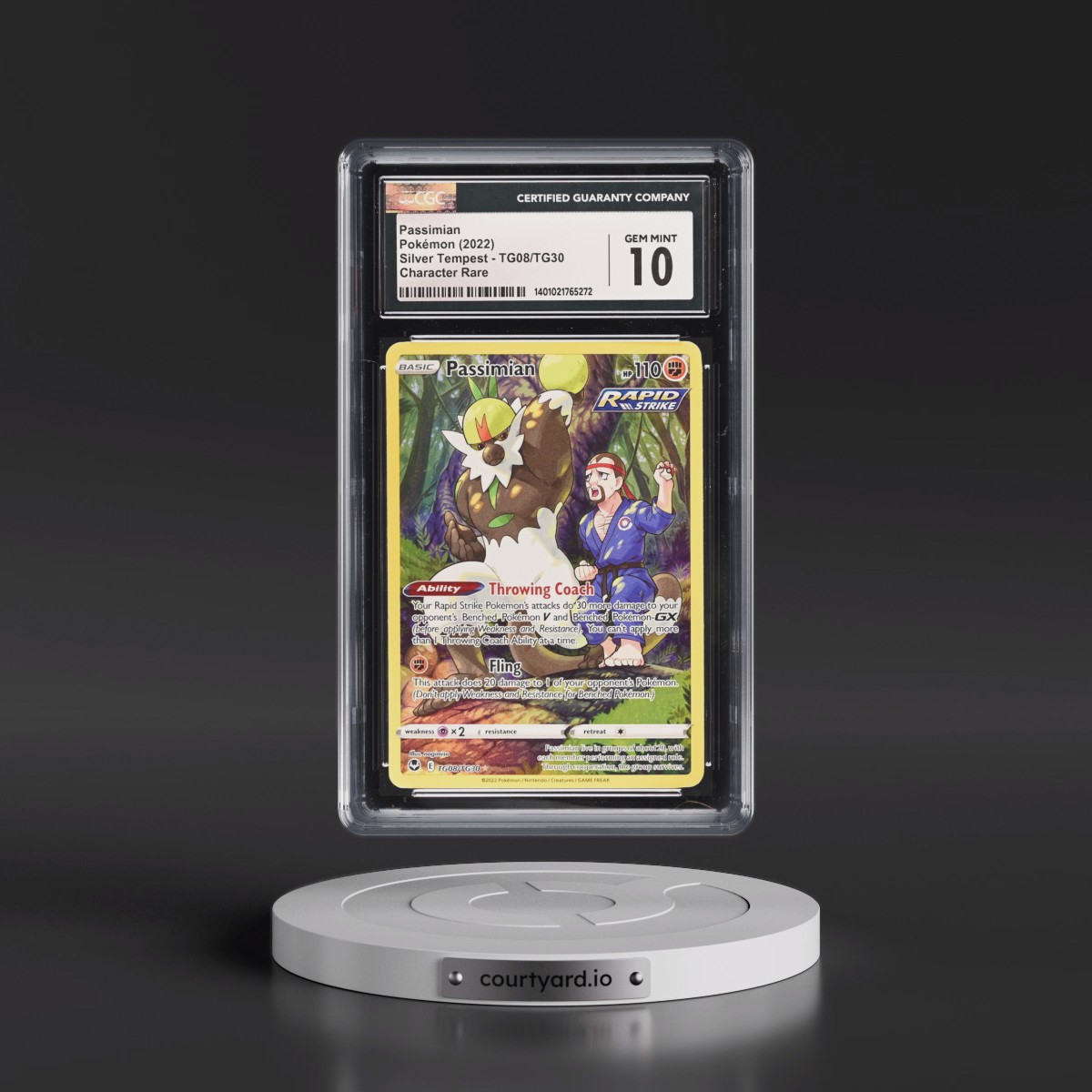 2022 Silver Tempest #TG08/TG30 Passimian - Trainer Gallery Holo (CGC 10 GEM MINT)
