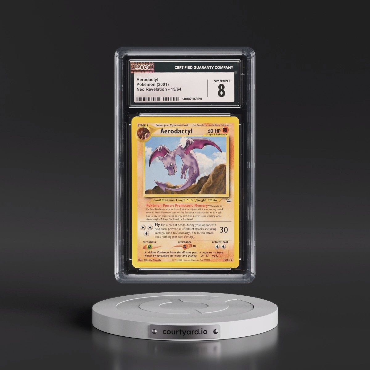 2001 Neo Revelation #15/64 Aerodactyl (CGC 8 NM-MT)
