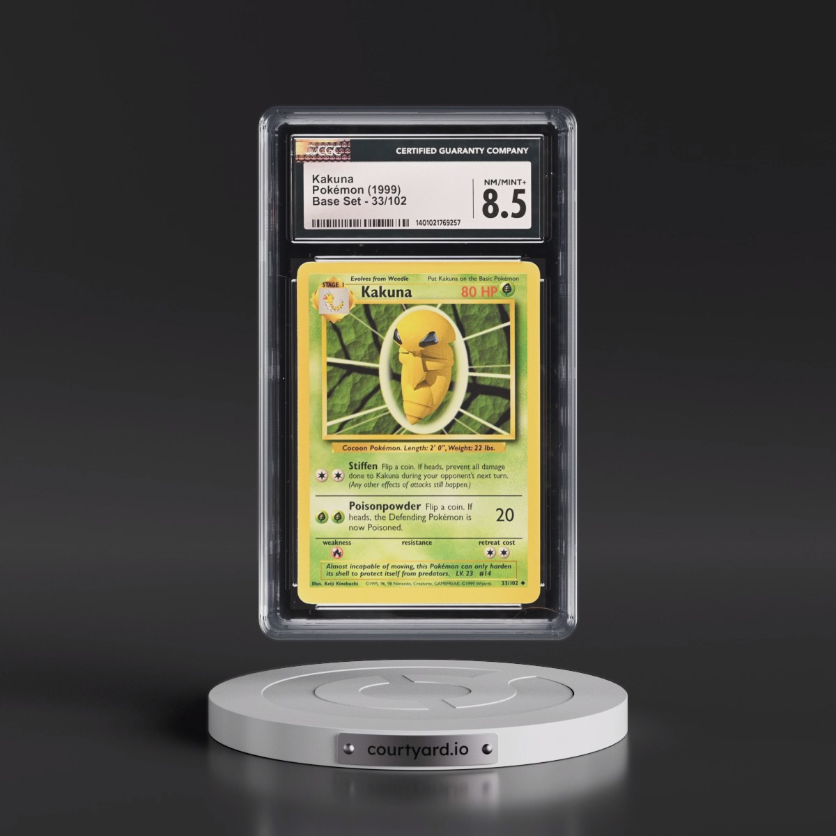 1999 Base Set #33/102 Kakuna (CGC 8.5 NM-MT+)