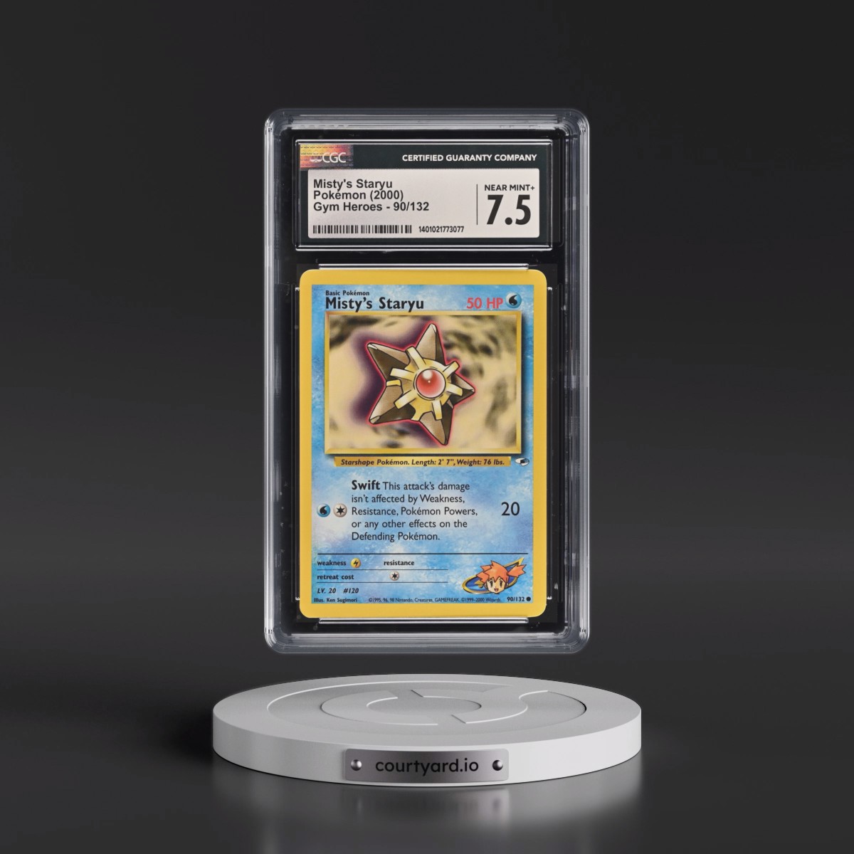 2000 Gym Heroes #90/132 Misty's Staryu (CGC 7.5 NM+)