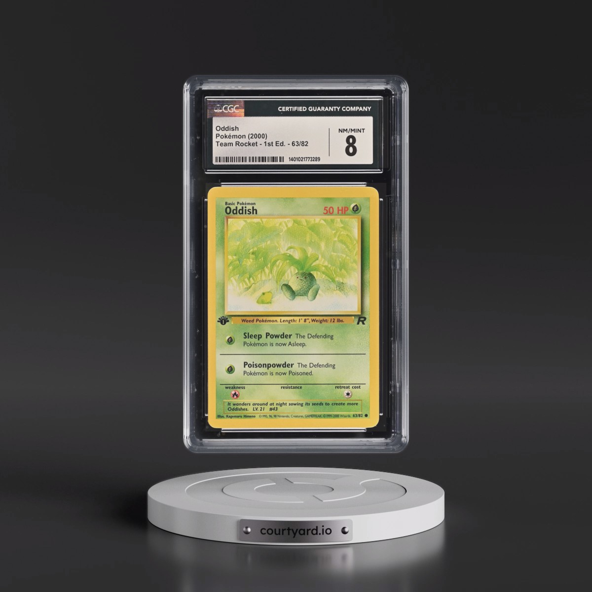2000 Team Rocket #63/82 Oddish - 1st Edition 1st Edition (CGC 8 NM-MT)