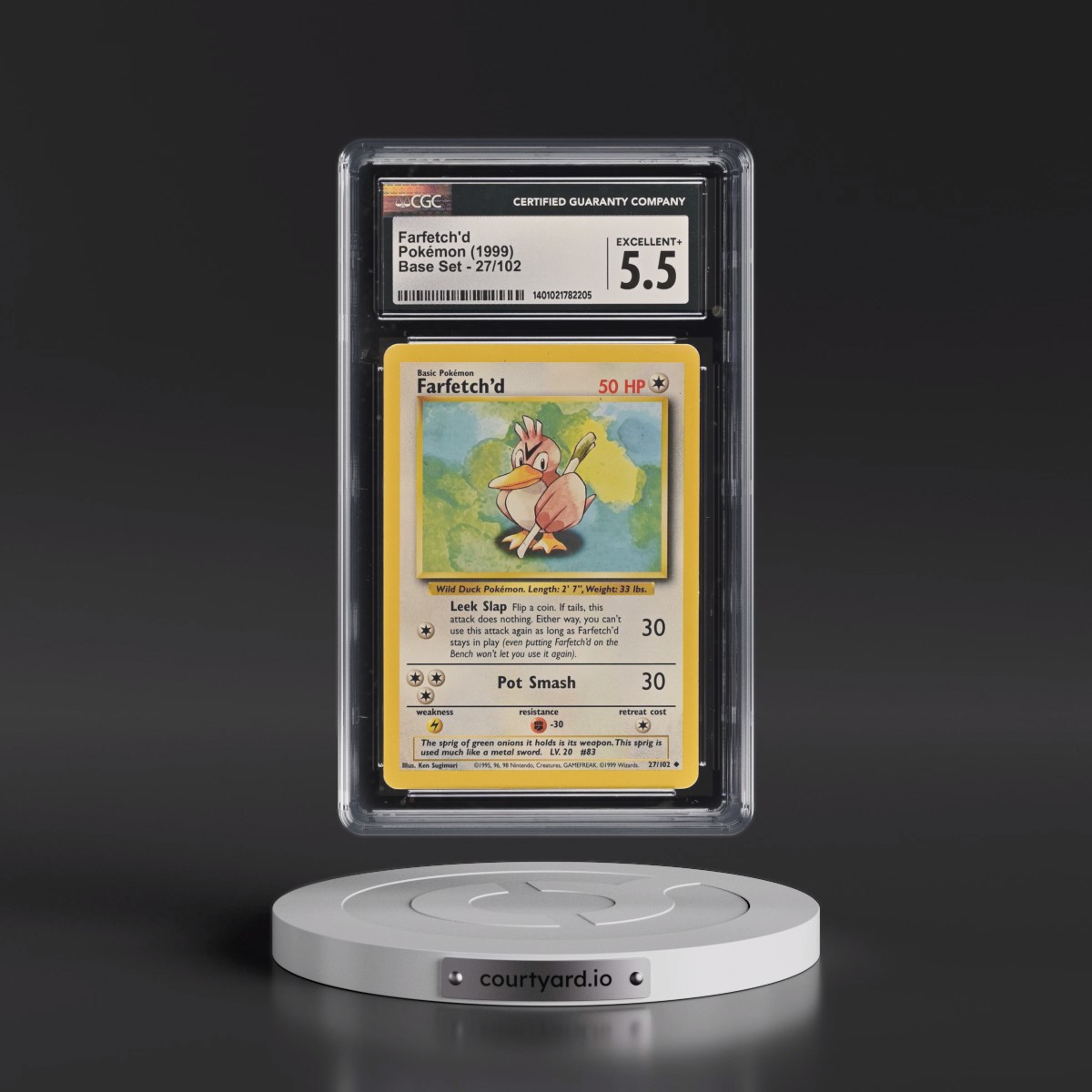 1999 Base Set #27/102 Farfetch'd (CGC 5.5 EX+)