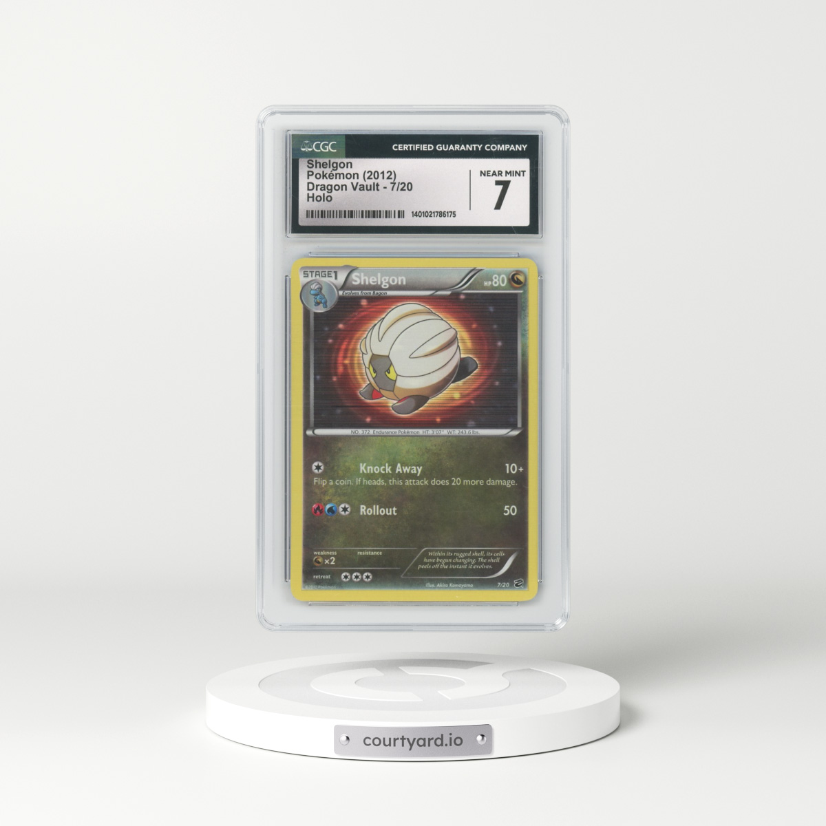 2012 Dragon Vault #7/20 Shelgon - Holo (CGC 7 NM)