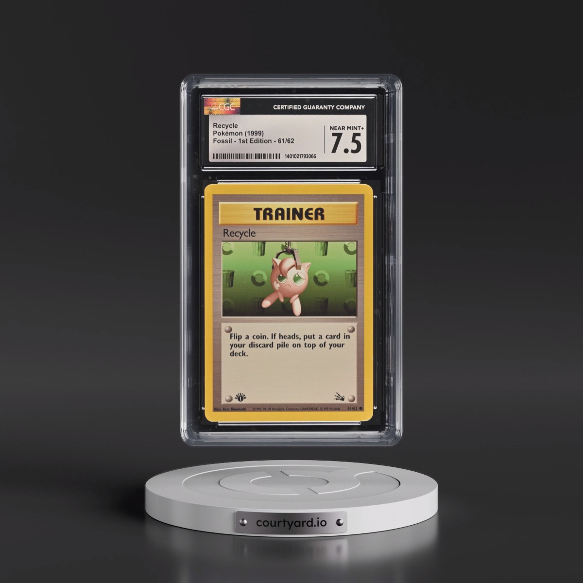 1999 Fossil #61/62 Recycle - 1st Edition 1st Edition (CGC 7.5 NM+)